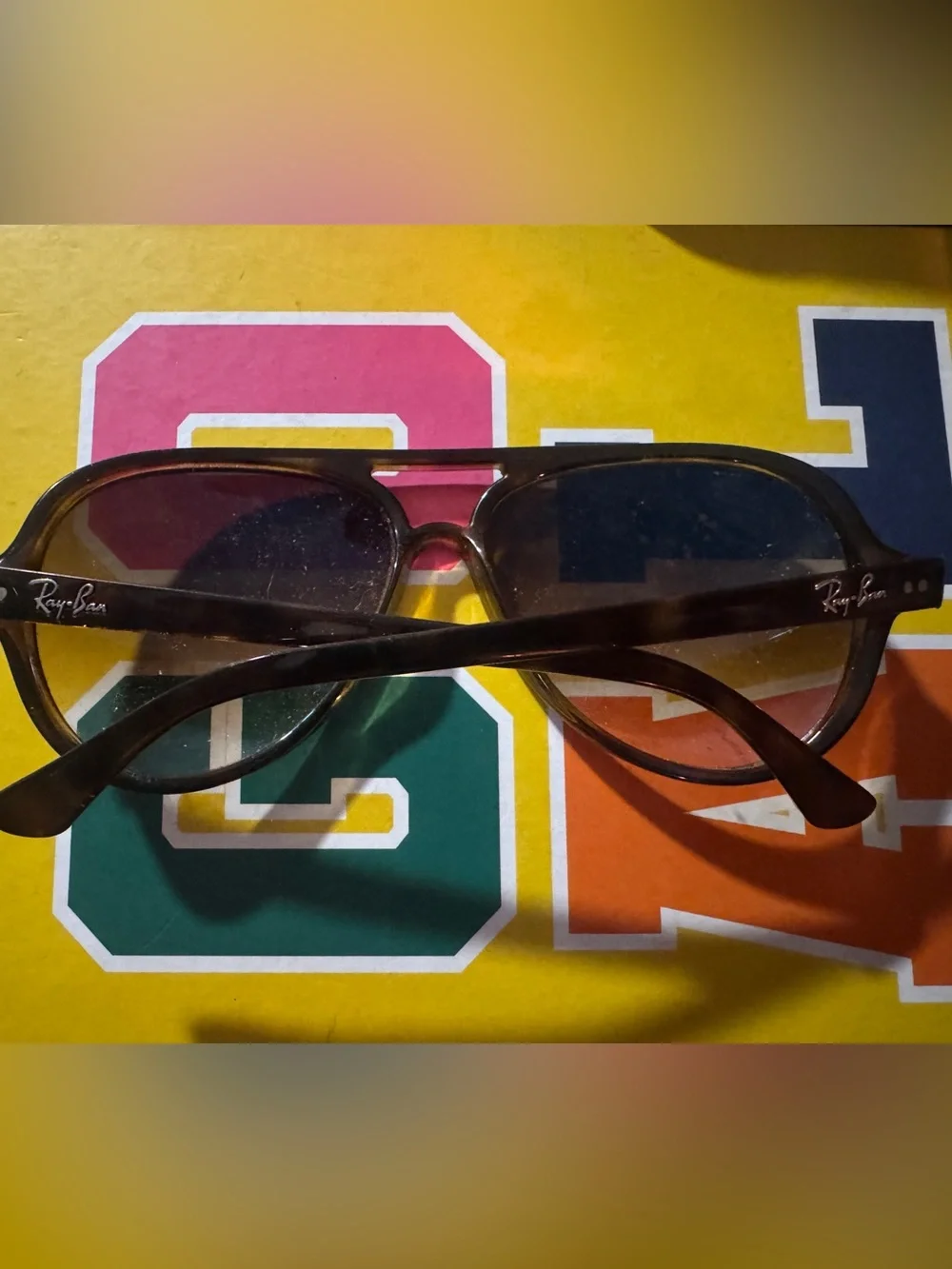 Ray-Ban Brown Gradient Lens Sunglasses with Dark Brown Frames